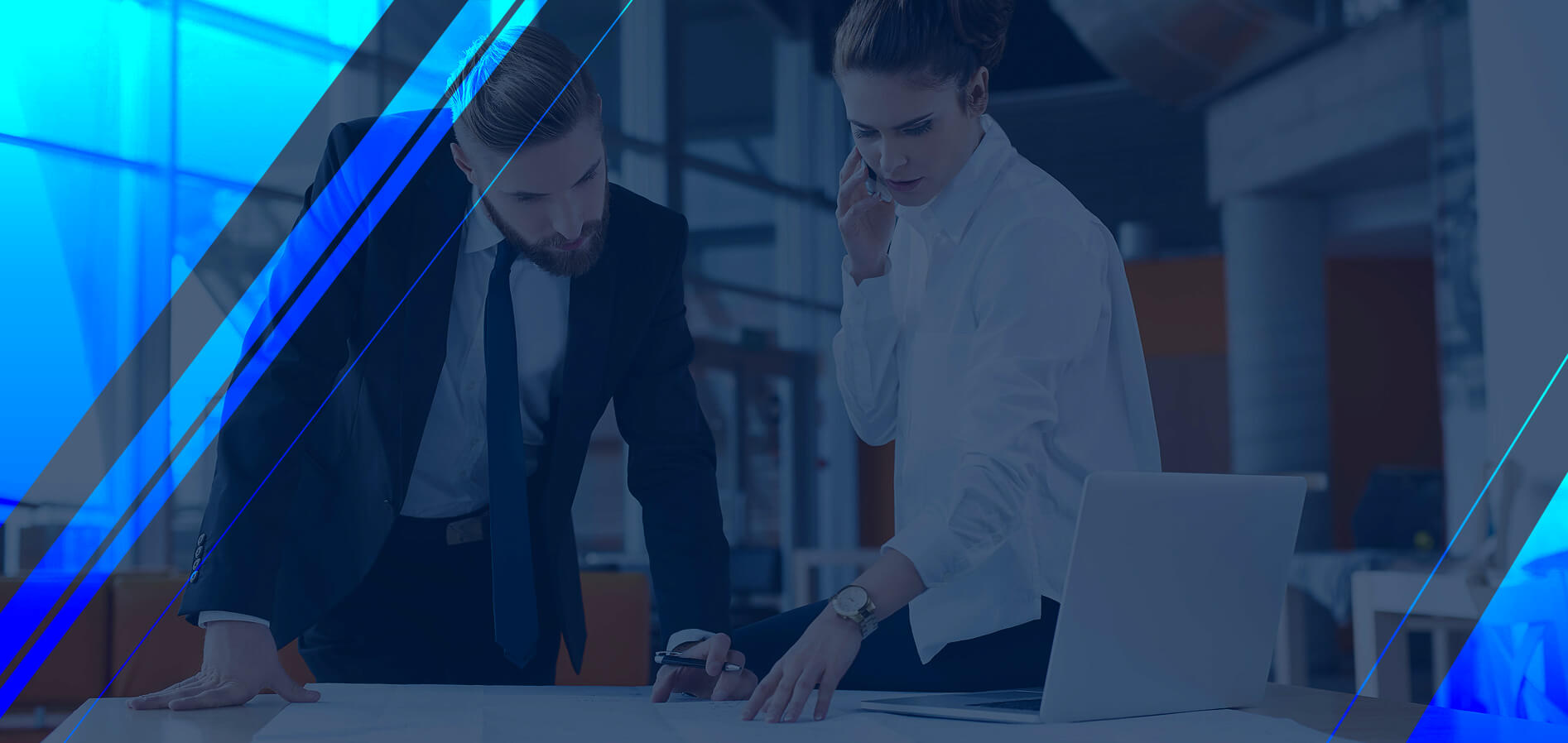 Administrative services team at work